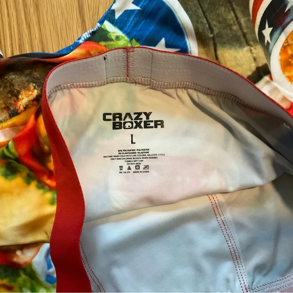 NWT CRAZY BOXER Cheeseburger Cookout Boxer Briefs